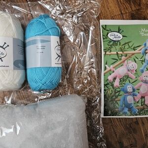 Annie's Hook & Needle Knit/Crochet Pattern & Yarn Kit Monkey Business Stuffies